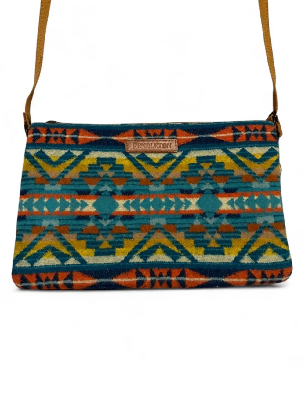 Pendleton Turquoise Alto Mesa Three Pocket Crossbody Bag